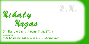 mihaly magas business card